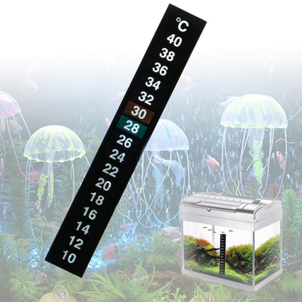 {hw} 3 stk. Akvarium Fisketank Termometer Mærkat Temperatur