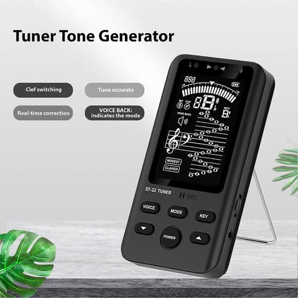 Digital Tuner Tone Generator 410-450Hz Sort 12,5x6,5x2cm 103g