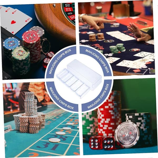 Pokerchipsbricka för pokerchips, pokerchiporganiseringsfodral, transparent förvaringslåda, Modern{h}