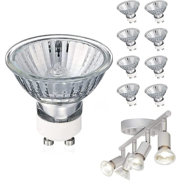 GU10 35 Watt Halogen Reflektorpære Varmt Hvit Dimbar, GU10 Halogen 35w Halogenlamper, GU10 Dimbar Varmt Hvit 2 stk 2 pcs 230V-50W