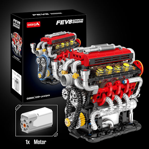 FE Motor Mekanisk Model Byggesæt – USB-drevet Samlingsmodel FE engine
