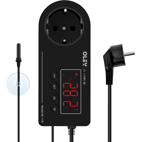 Terraariotermostaatti, jäähdytys- ja lämmitystermostaattipesä, matelijatermostaatti käärmeille, kilpikonnille, liskoille, gekkoille ja muille matelijoille