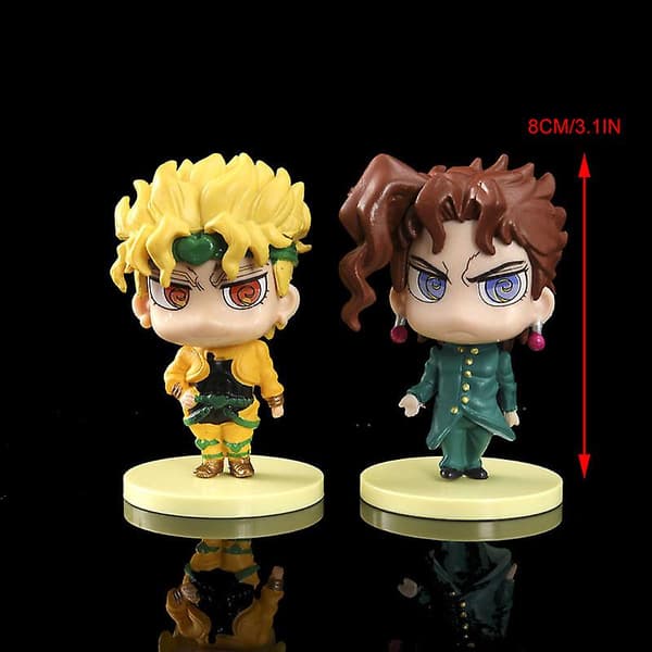 7-pakning Jojo's Bizarre Adventure Anime Figurer Samlinger Søt Bil Dekor Kake(F73)