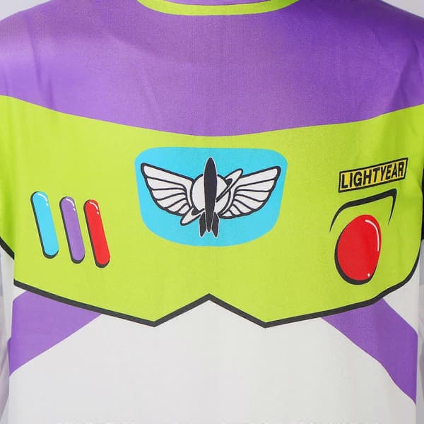 Buzz Lightyear-kostyme kompatibelt med voksne leker Space Ranger-heldress med vinger og hodeplagg S til 3X Hvit White L
