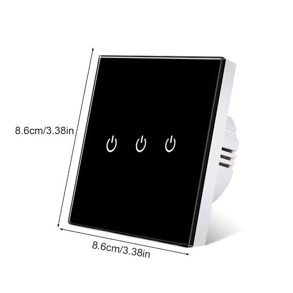 EU Stik Touch Switch Panel Lys Sensor Knap Kontakter 1 2 3 Gang Udskiftning Touch Hotel Lampe Controller Plastik