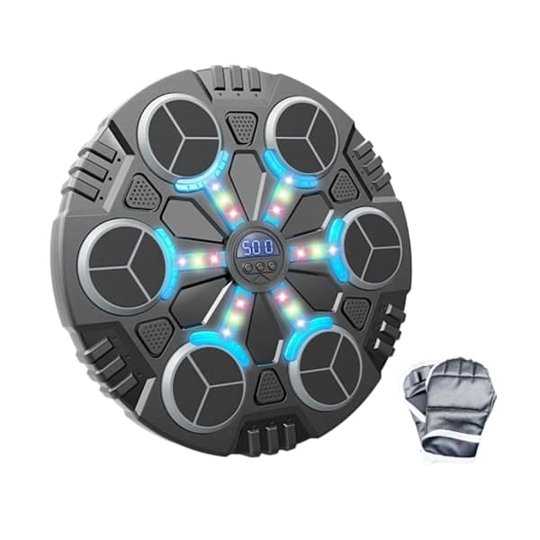 Musikboxningsmaskin, Bluetooth väggmonterad boxningsmatta, rytmljus, träningsutrustning (f2)