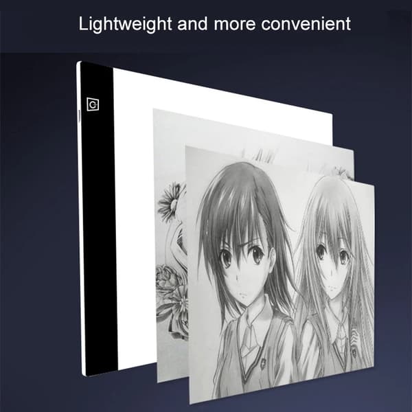 LED Tegneplade 3-Niveauer Dæmpbar Bord Animation Maleri Pædagogisk Legetøj Gave Justerbar Lys Notesblok Til Børn A5-3 Level Dimmable