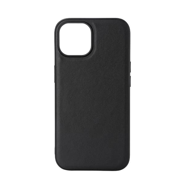Buffalo iPhone 15 Mobilskal MagSafe Läder Svart Polyuretan (PU)