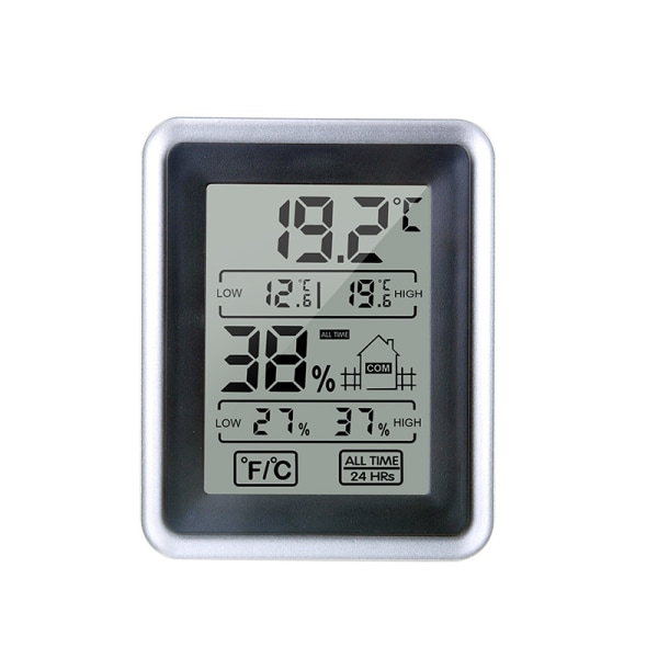 Indendørs temperatur- og fugtighedsmåler - højpræcisionselektronisk mini-smart, nem at hænge eller stå - med touch-hygrometer