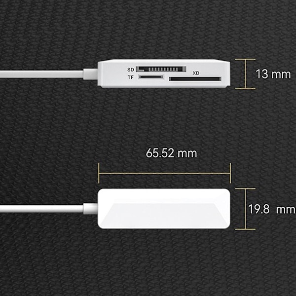 Ios8pin Kortläsare Tfsd Xd 3 i 1 Kortläsare för Laptop Telefon Surfplatta