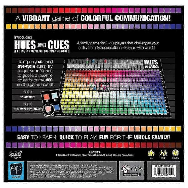 2025 Hues and Cues brætspil til 3-10 spillere, 8 år+{h}