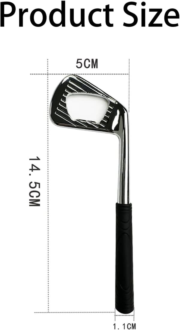 Två flasköppnare formade som golfklubbor, perfekta för golfentusiaster, öl-temafester och köksprylar