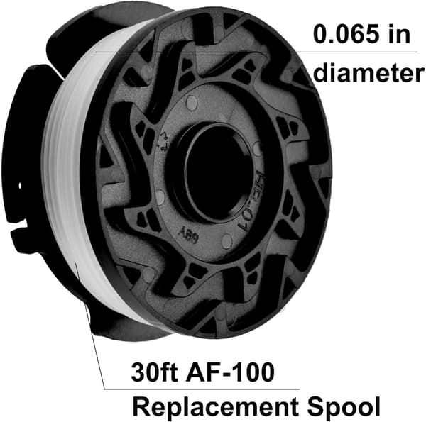 Set - 3-pack AF-100 Ersättningsspolar Kompatibla med Black+Decker AF-100-3ZP AF-100-BKP Grästrimmer}F2{