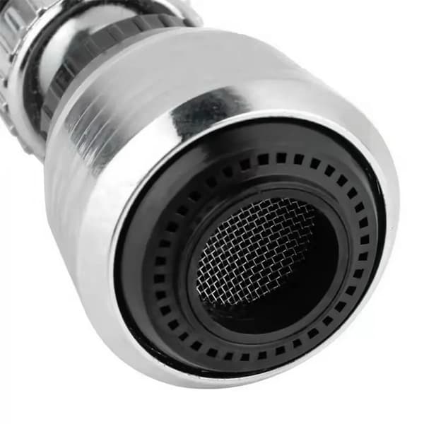 Kjøkken Kran i Rustfritt Stål Sprinkler Vannbesparende Enhet Forlengende Roterende Sprutsikker Sprinkler Sprayforlenger Bobler Light Grey