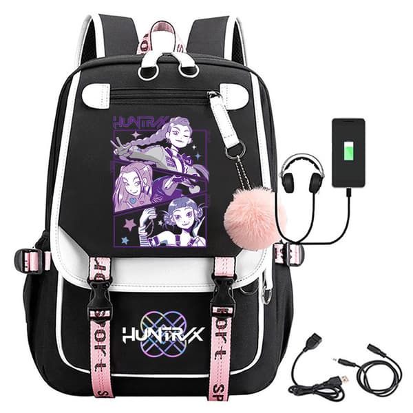 K-Pop Demon Hunters Anime Skoletaske Sød Tegneserie Taske til Studerende