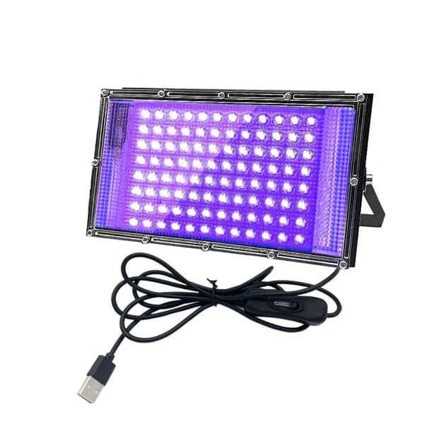 2 stk 100w UV LED-projektør blacklight IP65 vandtæt, ultraviolet LED-lampe, effektbelysning