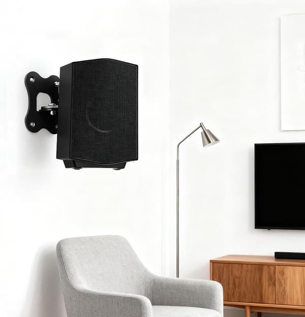 Högtalarväggfästen, installationstillbehör för bakre surroundhögtalare i hemmabiosystem black