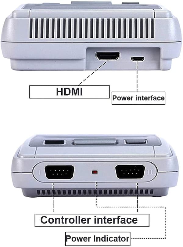 Mini klassisk spelkonsol, Plug & Play HDMI HD Retro TV-spelkonsol, TV-spelskontroll med 621 inbyggda spel, stöder 4K TV [HD-version](f2)