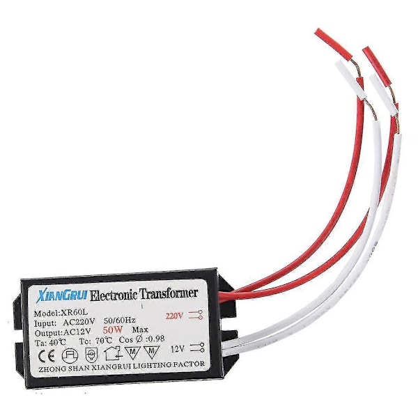 200-250v til 12v Halogen Lys Elektronisk Transformer 50w-WELLNGS