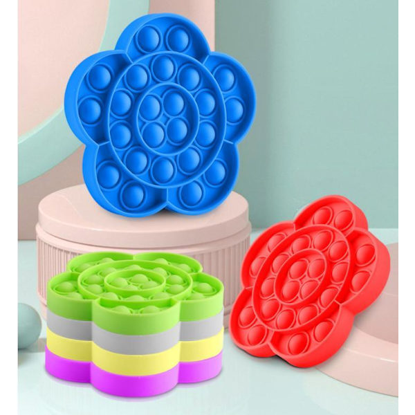Popit Fidget Pop It Blomma 4st Färger Grön(f2) Green Grön
