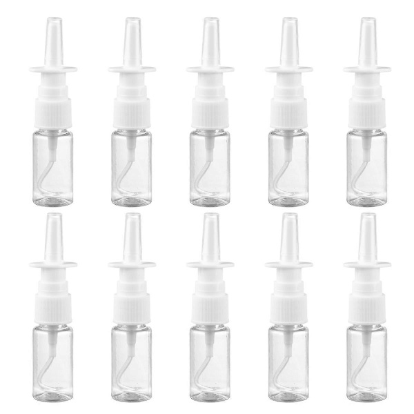 20 kpl 10 ml paksuuntunut suihkepullo nenäsuihkepullo suora suihkepullo PET läpinäkyvä muovipullo kannettava suihkepullo matkalle ulkoiluun