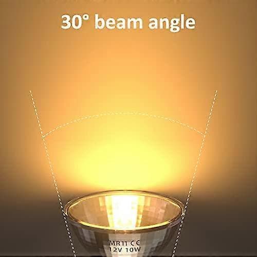 20W MR11 Halogenpærer, AC/DC 12V Halogenlampe, MR11 Dimbar G4 GU4 LED Spotlight Varmhvit 2800K 10W Halogen Ekvivalent f(f2)