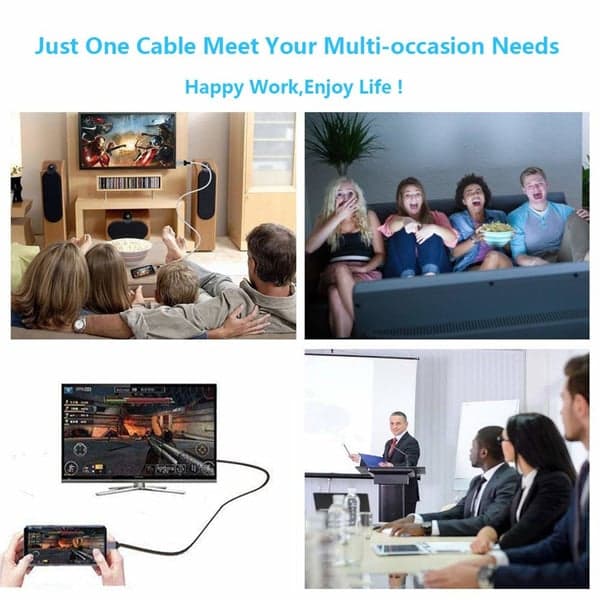 USB-C - HDMI 4K -kaapeli - 3 metriä