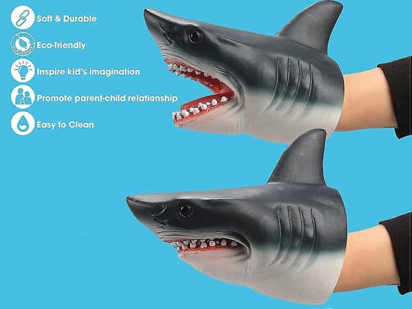 Hånddukke Hai Dyreleker Fingerleke