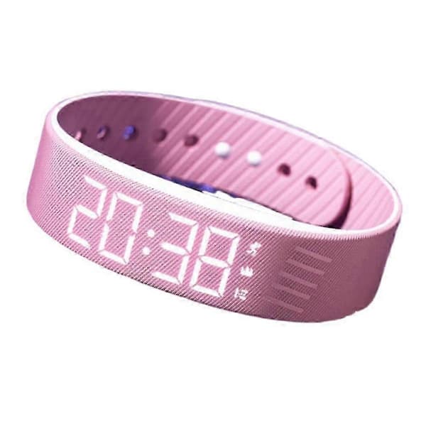 Fitsleeps väckarklocka, ett väckningslarm med tyst vibration Pink