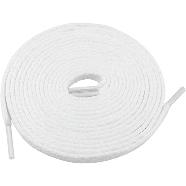 5 par flade snørebånd, 140 x 0,8 cm Hvide snørebånd Dura{f2}
