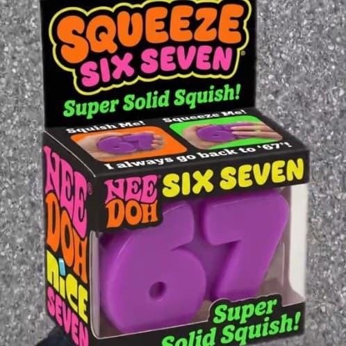 NeeDoh 67 TPR Nummer Squishy Legetøj, Blød Klembar Sensorisk Stressbold, Kreativ Anti-Stress Fidget Legetøj [Pink] (1 pc)