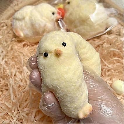 Kylling Squishy Legetøj, Håndlavet Taba Squishy Legetøj, Ultrablødt Kyllingeformet Klemmelegetøj, Fluffy Kyllingeformet Sanselegetøj, Squishy(f2)