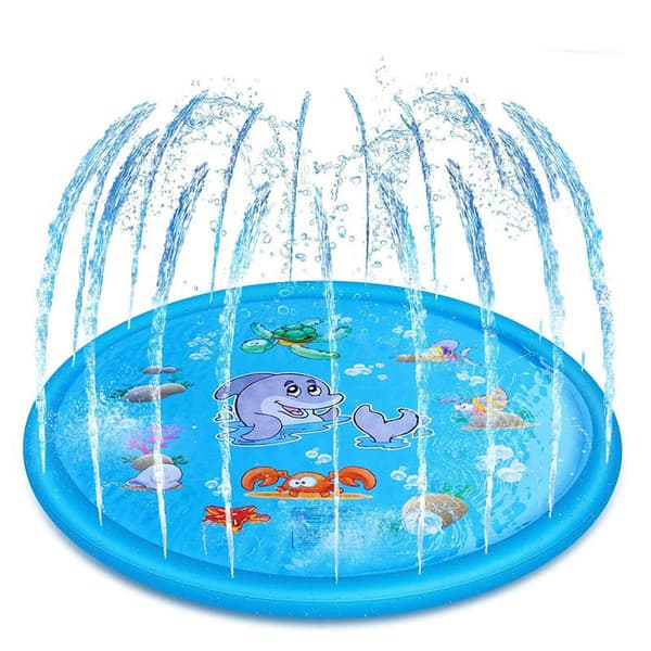 Utomhus Splash Sprinkler Matta, Vattenlekmatta i PVC för Barn, Sommarvattenleksak för Barn 60 cm
