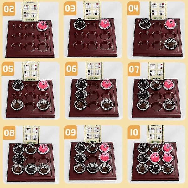Chokolade Puslespil Skak Logisk Positioneringsspil Intellektuel IQ Tænkebrætspil Pædagogisk Legetøj til Børn{f74}