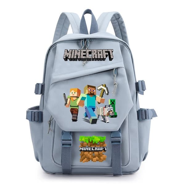 Minecraft Rygsæk, Pixel World Skoletaske, Stor Kapacitet Børne Studenter Rygsæk 29×16×46cm**26 26