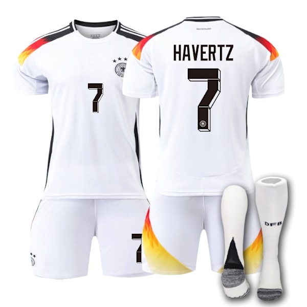 2024-2025 UEFA Saksan Kausi Nr.7 Jersey Set NO.7 Havertz NO.6 Kimmich s(160-165cm)