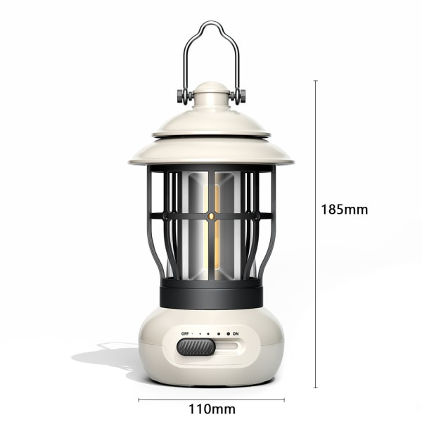 Petrolilamppu - Retro kannettava retkeilykaasulamppu ulkoilma tunnelmavalaisin 110×185mm