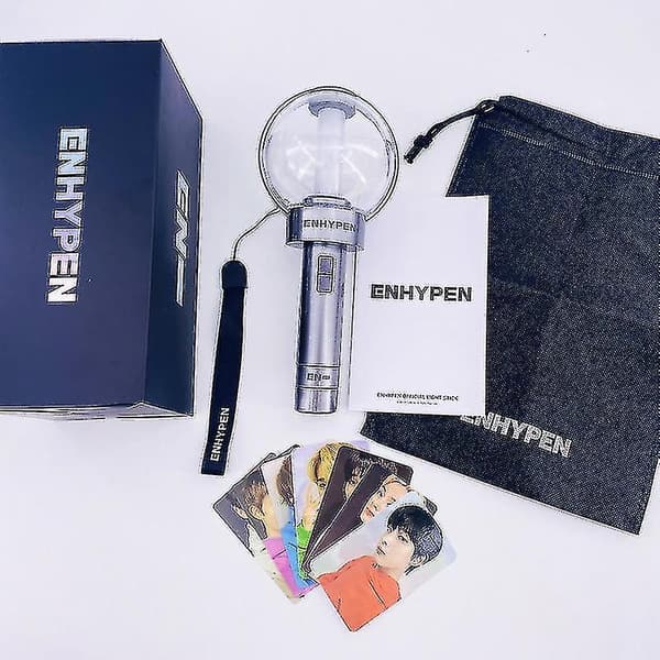 Kpop Enhypen Lightstick med Bluetooth Lysende LED Lyspind 7 Farver Justerbar Koncert Fluorescerende Glød Fans Samling No Bluetooth