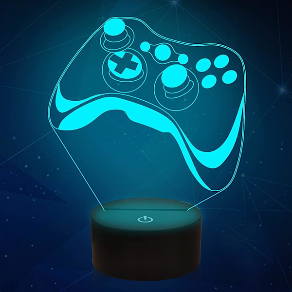 PS4 / PS5 / PS3 Gamepad Kontroller 3D Nattlampa 16 Färgskiftande Skrivbordslampor Gamer Rum Inredning LED Set Up Ljus För Playstation4orange