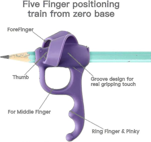 4-delat set pennfästen för barn handstil ergonomiska 5 pennfästen
