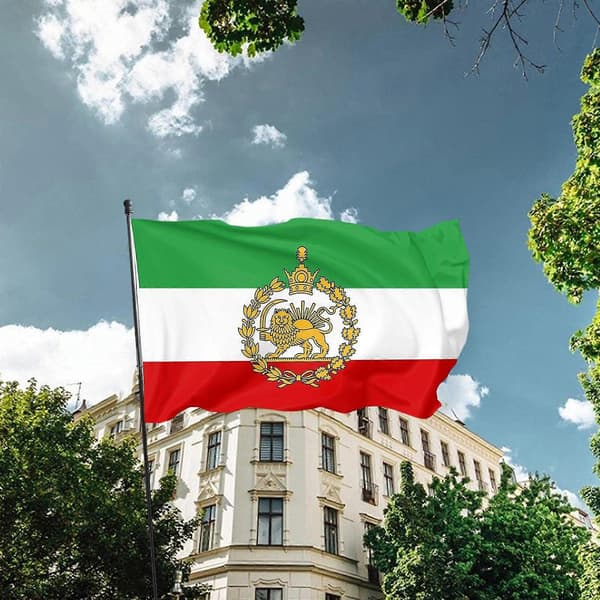 Iran Løveflag 3x5 ft, Polyester Løve- og Solflag med Messingøjer til Indendørs og Udendørs Udstilling A