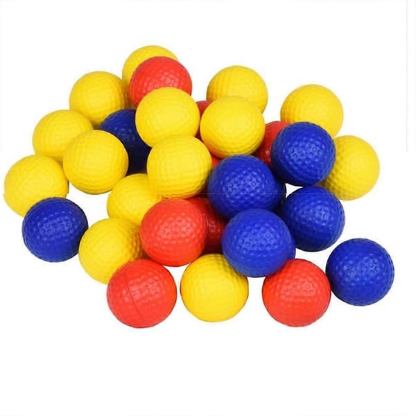 50-pak træningsgolfbolde 42 mm blød PU realistisk følelse begrænset flyvning sort Black