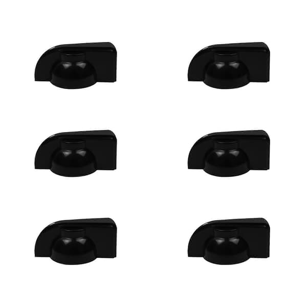 6 st Kycklinghuvud-rattar Effektpedal Förstärkare Rattar Plast Gitarr Volymkontroll Tonrattar Gitarr Ersättningsdelar Vit Black