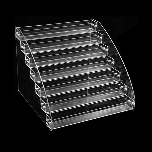 Gel Neglelak Neglelakholder Klar Makeup Display Stand Rack Holder Organizer 7 Lag Neglelak