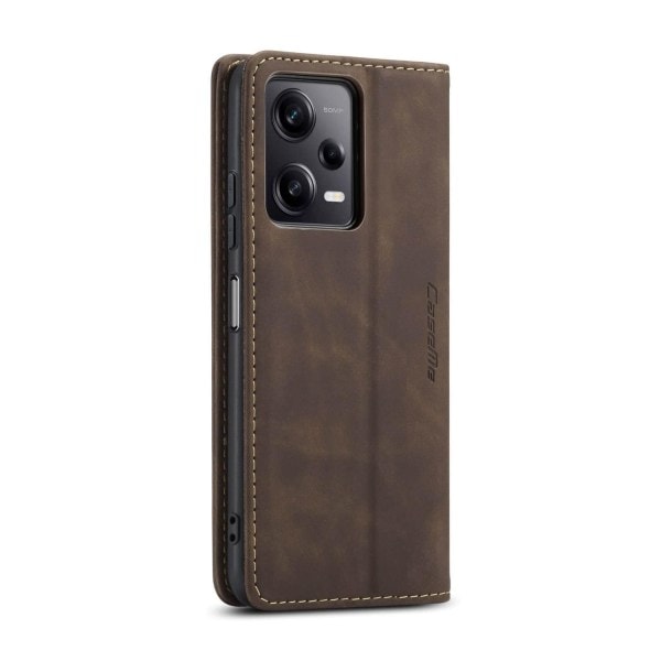CaseMe Lompakkokotelo korttipaikalla Xiaomi Redmi Note 12 Pro 5G Kahvi