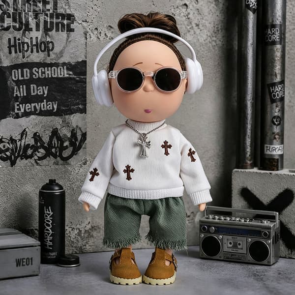 MIA Kartoffeldukke Figur 24cm, Samlerobjekt Karaktermodel, Dekorativ Udstillingslegetøj Crus