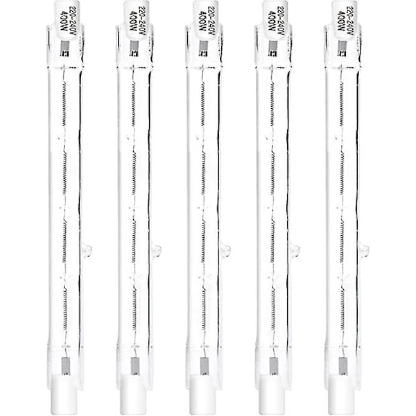 5 stk. R7s 118mm 400w Halogenlampe Pennelyspære Dimbar AC 220-240v 7500lm J118 Lineær Halogen Spotlight-WELLNGS