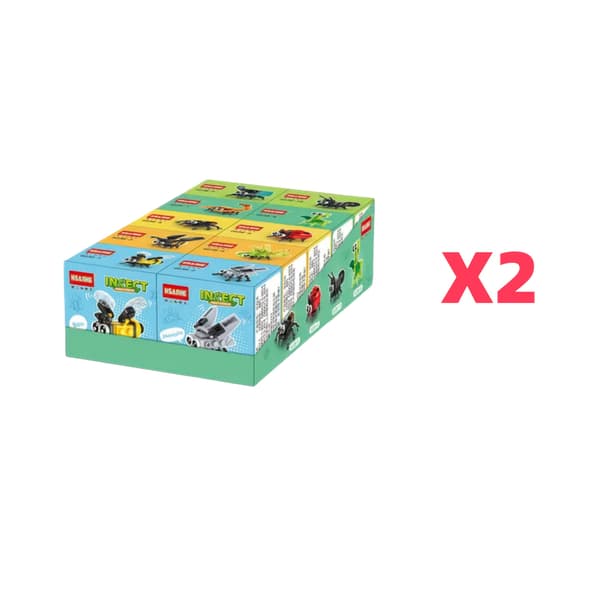 Hyönteisrakennuspalikkasarja Mini Bug Bricks Kouluttava DIY-mallilelu 20pcs/set, Insect Building Blocks