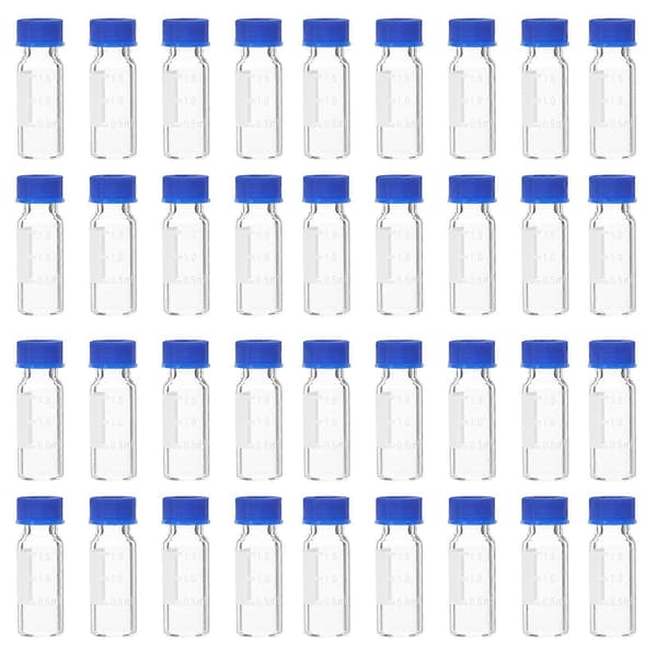 100 st glasflaskor Små glasburkar Provflaskor Små glasflaskor Tomma flaskor med lock 2 ml (med skala){f2}