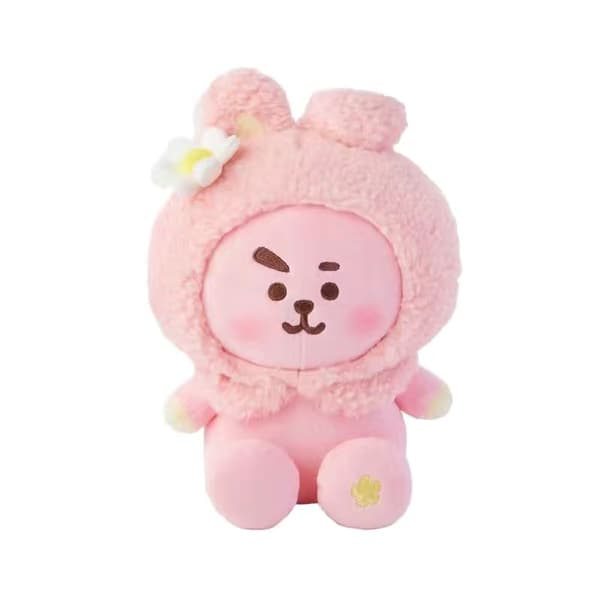 BT21 Cherry Blossom Plysch Nyckelring – Kpop Väska Berlock Docka Hänge*Koala - Sittande Ställning* Koala - Sitting Posture